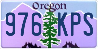 OR license plate 976KPS