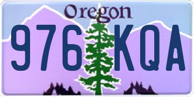 OR license plate 976KQA