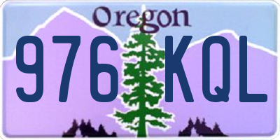 OR license plate 976KQL