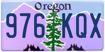 OR license plate 976KQX