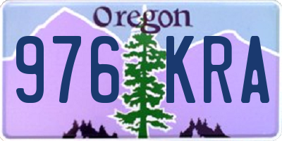OR license plate 976KRA