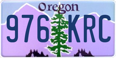 OR license plate 976KRC