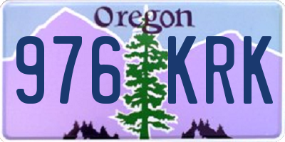 OR license plate 976KRK