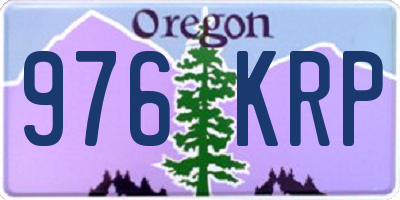 OR license plate 976KRP