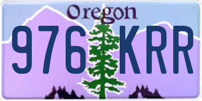 OR license plate 976KRR