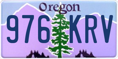 OR license plate 976KRV
