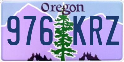 OR license plate 976KRZ