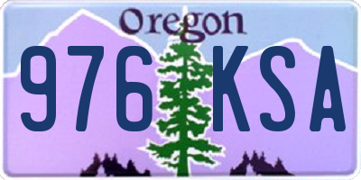 OR license plate 976KSA