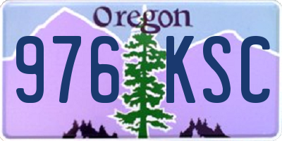 OR license plate 976KSC