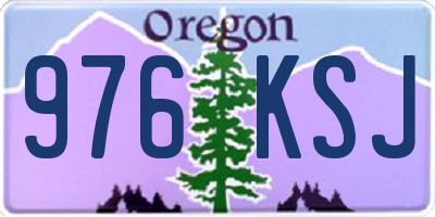 OR license plate 976KSJ