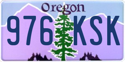 OR license plate 976KSK