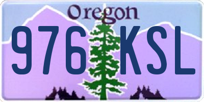 OR license plate 976KSL