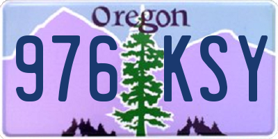 OR license plate 976KSY