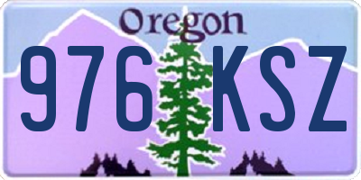 OR license plate 976KSZ