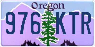 OR license plate 976KTR