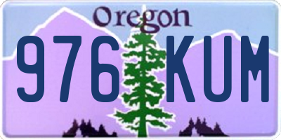 OR license plate 976KUM