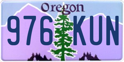 OR license plate 976KUN
