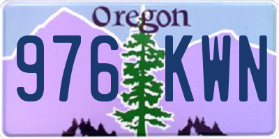 OR license plate 976KWN