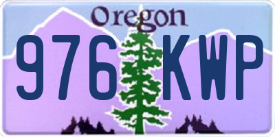 OR license plate 976KWP