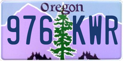OR license plate 976KWR