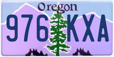 OR license plate 976KXA