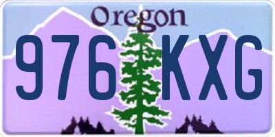 OR license plate 976KXG
