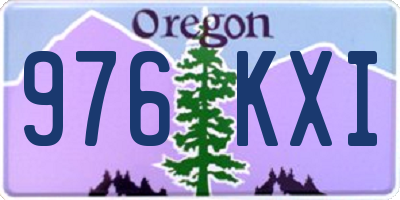 OR license plate 976KXI