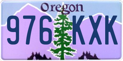 OR license plate 976KXK
