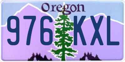 OR license plate 976KXL