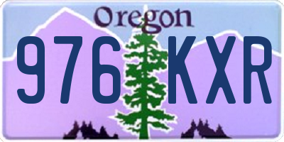 OR license plate 976KXR