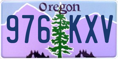 OR license plate 976KXV