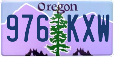 OR license plate 976KXW