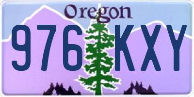 OR license plate 976KXY