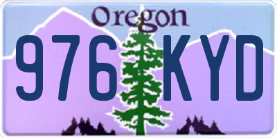 OR license plate 976KYD