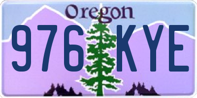 OR license plate 976KYE