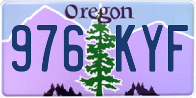OR license plate 976KYF