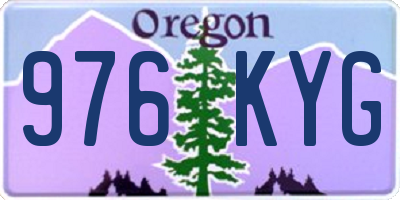 OR license plate 976KYG