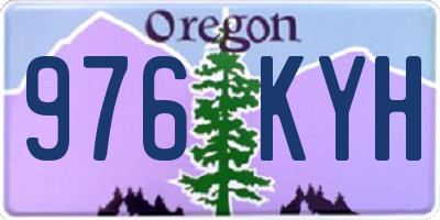 OR license plate 976KYH