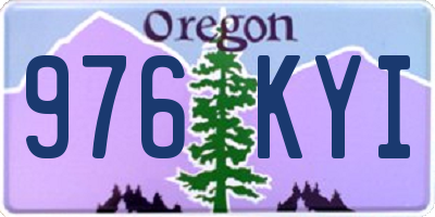 OR license plate 976KYI