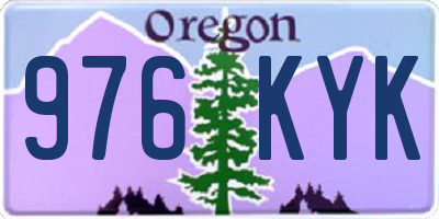 OR license plate 976KYK