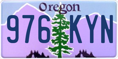 OR license plate 976KYN
