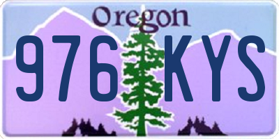 OR license plate 976KYS