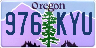 OR license plate 976KYU