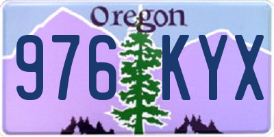 OR license plate 976KYX