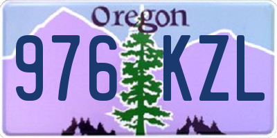 OR license plate 976KZL