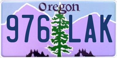 OR license plate 976LAK