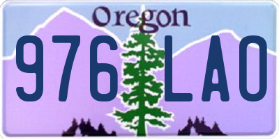 OR license plate 976LAO
