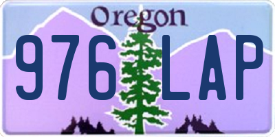 OR license plate 976LAP