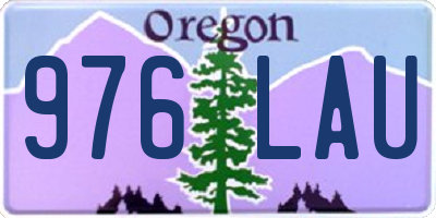 OR license plate 976LAU