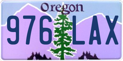 OR license plate 976LAX